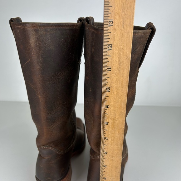 VINTAGE FRYE CAMPUS CALVARY WOMEN BROWN LEATHER 12L WESTERN COWBOY BOOT SIZE 6.5 - Picture 8 of 14